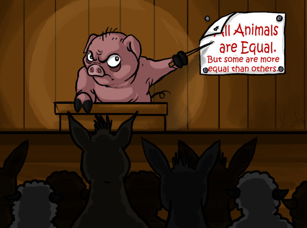 所有动物生来平等，但有些动物比其他动物更平等l